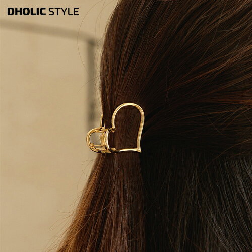 楽天DHOLIC STYLEハートモチーフヘアクリップ・p245650 レディース 【acc】ヘアクリップ ヘアアクセサリー ミニ 小さい ハート モチーフ 髪留め 髪飾り かわいい 可愛い キュート ラブリー ゴールド 韓国ファッション STYLE