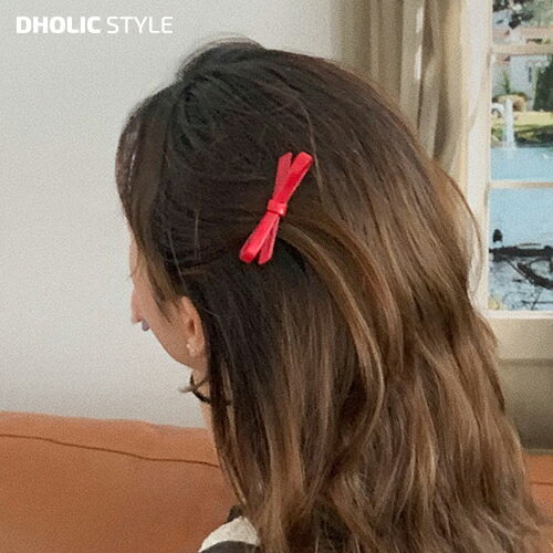 楽天DHOLIC STYLEスリムリボンヘアクリップ・p493423 レディース 【acc】 韓国ファッション アクセサリー ヘアアクセサリー ヘアクリップ スリム リボン セルローズ カラバリ カラフル 髪飾り 無地 ガーリー デイリー カジュアル 冬 STYLE