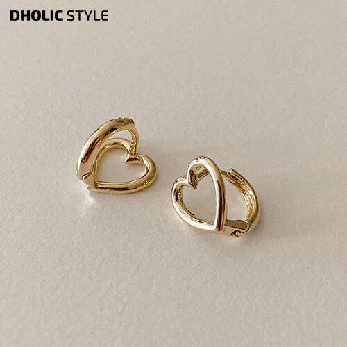 楽天DHOLIC STYLEハートワンタッチピアス・p486442 レディース 【acc】 韓国ファッション アクセサリー ジュエリー ピアス ワンタッチピアス ハート ゴールド シルバー ローズゴールド 金属 ミニ 小型 シンプル デイリー カジュアル 冬 STYLE