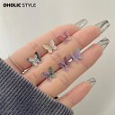 2TYPEグラデバタフライピアス(片耳用)・p486296 レディース 【acc】 韓国ファッション アクセサリー ピアス イヤリング 片耳 ボディピアス バーベル ストレート 8mm 10mm カラバリ クリア グラデーション 蝶 バタフライ カジュアル STYLE