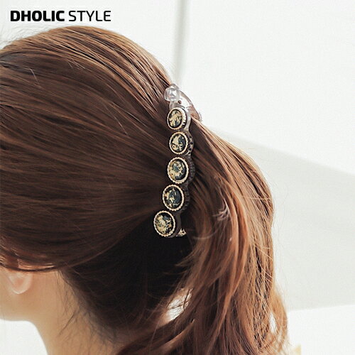 楽天DHOLIC STYLEゴールドフレークストーンバナナクリップ・p495439 レディース 【acc】 韓国ファッション アクセサリー ヘアアクセサリー ヘアクリップ バナナクリップ ゴールド 金箔 フレーク まとめ髪 ヘアアレンジ 春 夏 秋 冬 カジュアル STYLE