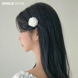 ローズヘアピン2SET・p544468 レディース 【acc】 韓国ファッション アクセサリー ヘアアクセサリー ローズ バラ モチーフ ヘアピン お出かけ ガーリー キュート シック 単色 モノクロ まとめ髪 ヘアアレンジ 春 夏 秋 冬 カジュアル STYLE