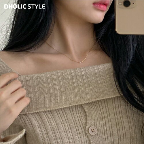 乐天商城 - フェイクパールポイントネックレス・p578352 レディース 【acc】 韓国ファッション アクセサリー ジュエリー フェイクパール 小振り 小物 小さい スリム スタイリッシュ 上品 きれいめ お呼ばれ 春 夏 秋 冬 STYLE