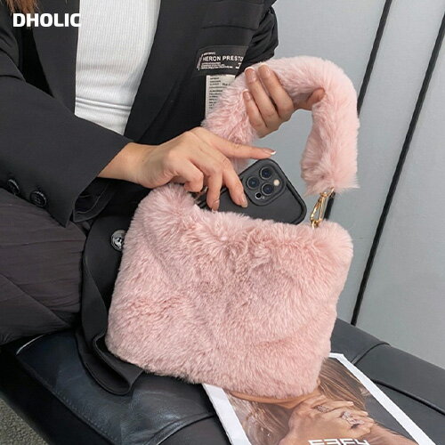 乐天商城 - bag レディース 韓国ファッション 小物 ファッション雑貨 鞄 かばん トートバッグ ショルダーバッグ ファー プチプラ シック 上品 フェミニン オケージョン 忘年会 女子会 お出かけ 冬 bada c35124