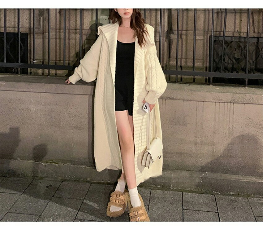 cd レディース 韓国ファッション トップス オープンカーディガン 長袖 伸びる 厚手 楽ちん シンプル フェミニン オフィス カジュアル 着回し 秋 冬 ipum d51h02