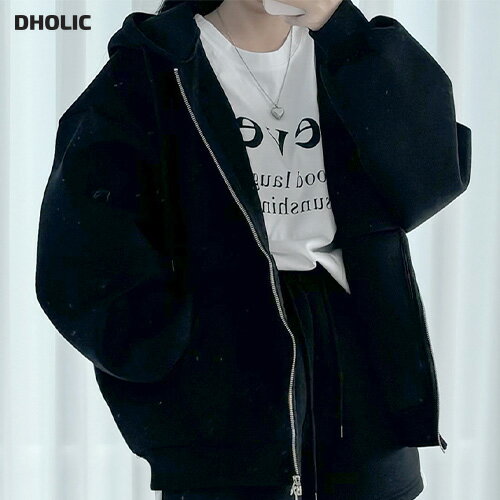 [IPUMU] set レディース 韓国ファッション 上下セット トップス ジップアップ 長袖 ボトムス ミニ丈 ルーズ 楽ちん ストリング トレーナー 厚手 ガーリー 大人 カジュアル 秋 冬 d61i08