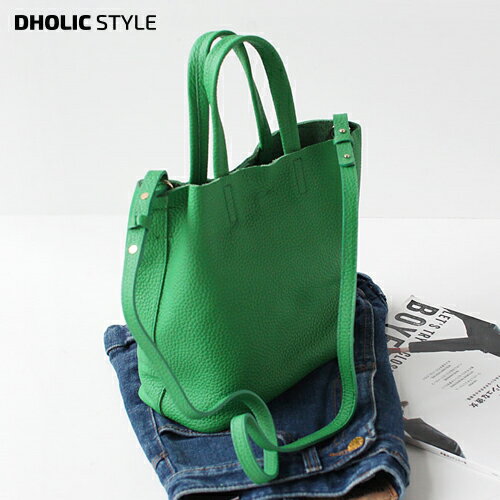 楽天DHOLIC STYLE【送料無料】シボレザー2WAYバック・p74505 レディース 【bag】 韓国ファッション バッグ かばん ハンドバッグ ショルダーバッグ 牛革 カウレザー レザー ジポレザー 無地 単色 カジュアル 秋冬 春 STYLE