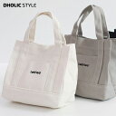 お昼休み用 ストラップSET英字トートバッグ・p141998 レディース 【bag】 韓国ファッション バッグ かばん トートバッグ ハンドバッグ スクエア ミニ 小さい 小ぶり 小型 ランチバッグ キャンバス コットン シンプル 夏 STYLE