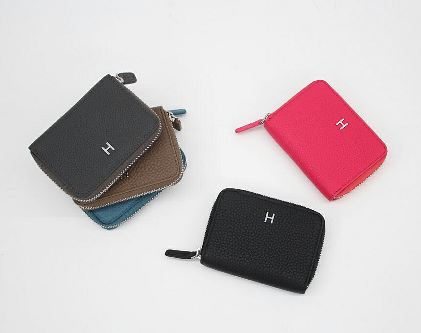 ロゴジップミニカードケース・p85029 レディース 【bag】 韓国ファッション カードケース カード入れ 財布 小銭 ジップ チャック ロゴ 合皮 型押し 無地 大人 クレジット ポイント 定期入れ 定期券カード カジュアル 夏 STYLE