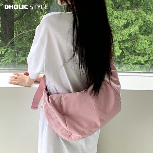 楽天DHOLICベルトハーフムーンバッグ・p552439 レディース 【bag】 韓国ファッション バッグ ショルダー ハーフ ムーン 三日月 大容量 お出かけ着回し 無地 レジャー 春夏秋冬 カジュアル STYLE