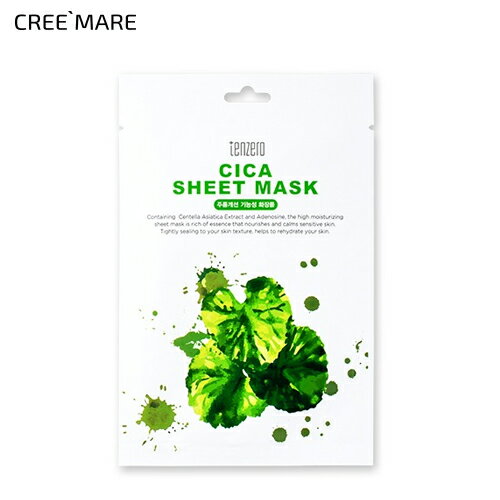 [テンゼロ] シカシートマスク・51165 コスメ cosme【SKINCARE】tenzero テンゼロ パック フェイスパック シートマスク マスクシート フェイスマスク スキンケア 保湿 整肌 エッセンス ツボクサ 単品 韓国 韓国コスメ【C限】のサムネイル