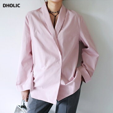 【只今10%OFF】ロールアップワイドスリーブブラウスジャケット・全3色 b45603 レディース【bl】【トップス ブラウス 長袖 ジャケット ブラウスジャケット ワイドスリーブ フレアスリーブ 袖コンシャス 無地 シンプル カジュアル 大人 Vネック 】【ハイホリHIHOLLI】