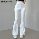 ピンタックフレアパンツ・p630896 レディース 【pt】ボトムス パンツ ロング丈 フレア ピンタック スリムフィット カジュアル シンプル お出かけ 着回し 春 STYLE 韓国ファッション(4)