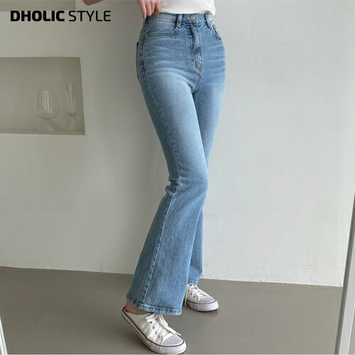 樂天商城 - フレアウォッシュデニムパンツ・p652059 レディース 【pt】ボトムス パンツ デニム ロング丈 フレア ウォッシュ ジーンズ スリム 無地 コットン 単色 デイリー シンプル SSDANG 韓国ファッション
