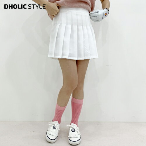 サイドファスナープリーツスカートパンツ・p394529 レディース 【sk】スカート ミニ丈 ミニスカート パンツ裏地 単色 無地 シンプル ベーシック プリーツ 安心 フェミニン カジュアル 韓国ファッション STYLE【GOLFWEAR ゴルフウェア】のサムネイル