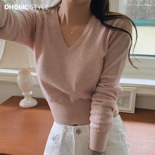 樂天商城 - 2TYPEカシミヤ混長袖ニット・p590374 レディース 【tops】トップス ニット 長袖 Vネック カシミヤ混 タイト スリム ベーシック シンプル お出かけ 着回し フェミニン カラバリ 秋 冬 STYLE 韓国ファッション