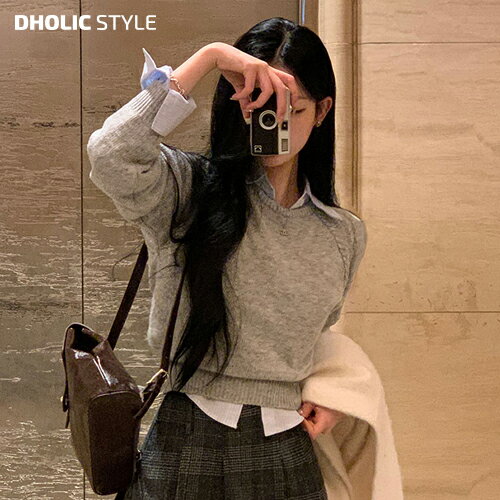 樂天商城 - [beidelli made]ラグランクロップドニット・p605766 レディース 【tops】トップス 長袖 ラウンドネック ニット ラグラン ケーブルライン クロップド丈 シンプル カジュアル 大人 お出かけ 着回し 秋 冬 STYLE 韓国ファッション
