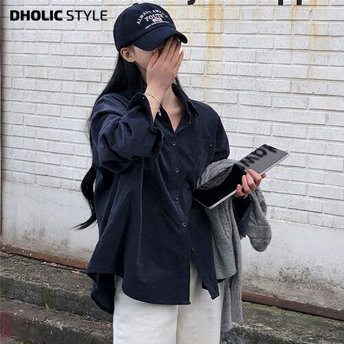 【マラソンSALE】ルーズフィットコーデュロイシャツ・p620691 レディース 【tops】トップス 長袖 シャツ カラーネック ボタン コーデュロイ ルーズ ゆったり カジュアル シンプル お出かけ 着回し 秋 冬 STYLE 韓国ファッション