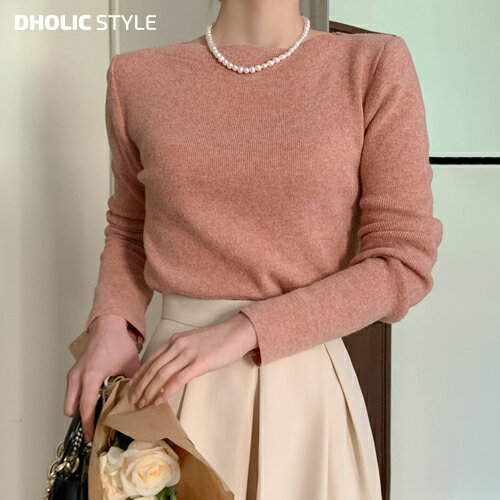 楽天DHOLICボートネックニット・p631748 レディース 【tops】トップス 長袖 ニット ボートネック 無地 シンプル カジュアル フェミニン 大人 オフィスカジュアル 春 秋 冬 STYLE 韓国ファッション