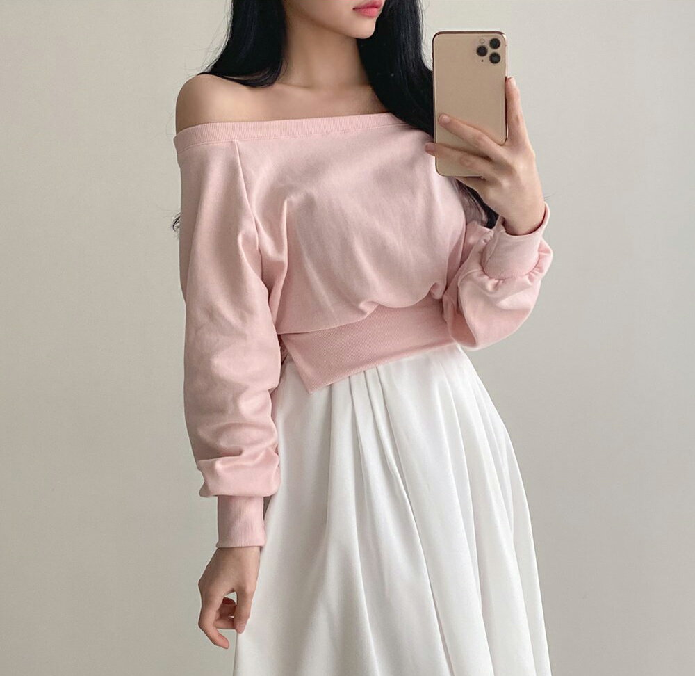 スリットオフショルスウェット・p637063 レディース 【tops】トップス 長袖 スウェ...