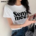 ベロアレタリング半袖Tシャツ p641913 レディース 【tops】トップス 半袖 ラウンドネック レタリング ベロア 英語 シンプル カジュアル 大人 お出かけ 着回し 春 夏 SSMINA 韓国ファッション