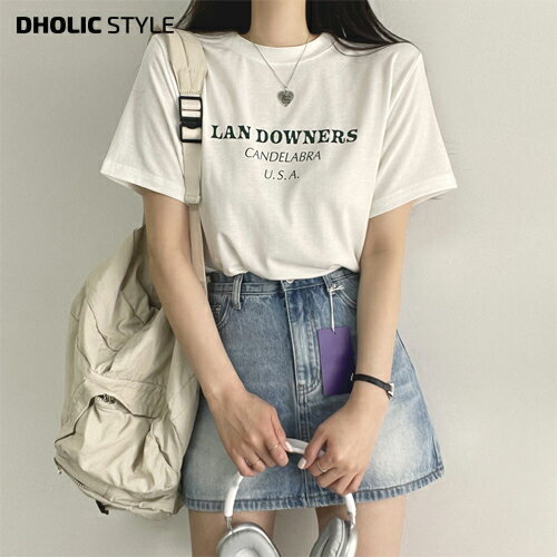 樂天商城 - U.S.A.半袖Tシャツ・p642938 レディース 【tops】トップス 半袖 ラウンドネック レタリング プリント 英語 Tシャツ カジュアル シンプル お出かけ 着回し 春 夏 秋 SSWHUI 韓国ファッション