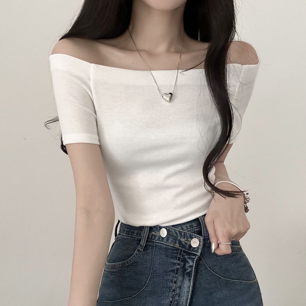 オフショルダー半袖Tシャツ・p549622 レディース 【tops】 トップス オフショル 半...
