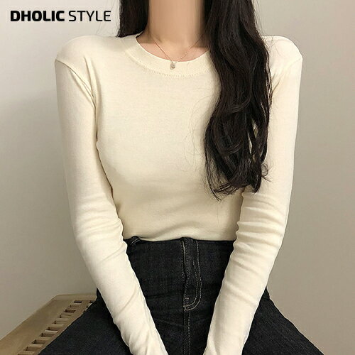 樂天商城 - レーディス tops 韓国ファッション トップス カットソー クルーネック ショート丈 スリム タイト 細身 綿 コットン 薄手 カラバリ シンプル ベーシック フェミニン ガーリー 大人 カジュアル デイリー 春 秋 冬 SSPEEL