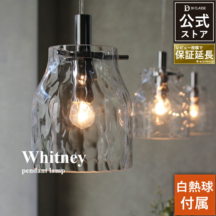 ペンダントライト ホイットニー S 1灯 【白熱電球付属】 LED対応 クール ヨーロピアン 透明 クリア レトロ アンティーク ガラス デザイン照明 インテリア照明 照明器具 照明 おしゃれ かわいい 吊り下げ whitney LP3102 北欧 【ディクラッセ公式店】