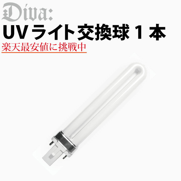 ジェルネイル【Diva専用】UVライト36W 交換ライト ランプ 1本単品 ネイルツール（ジェルネイル用）【メール便対応】