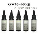 【選べる3色セット】UVカラーレジン液　ハードタイプ　25g【メール便対応商品】クリアグリーン　クリアレッド　クリアイエロー　クリアブルー　クリアブラック【メール便送料無料】