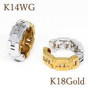 【正規品】ピアリング 地金リバーシブルタイプ K18Gold(ゴールド k18yg 18金)&K14WG(ホワイトゴールド k14wg 14金) 重量感のある人...