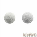 キュートな球体？！フラッシュボールピアス K14WG(ホワイトゴールド) 5mm　丸玉