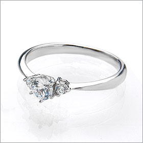 婚約指輪 エンゲージリング! 卸直営!ダイヤモンド 0.260ct Fカラー VVS2 EXCELLENT H&C 3EX プラチナ(Pt900)鑑定書付き ラウンドブリリアント メレ 立て爪