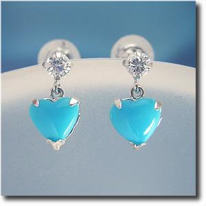 60%OFF！アウトレット ピアス ターコイズ&キュービック K14WG