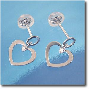 アウトレット60%OFF！限定10 ピアスダイヤモンド K14WG