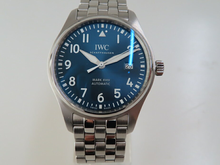 インターナショナルウォッチカンパニー IWC パイロット ウォッチ マーク 18 プティプランス IW327016 ブルー文字盤 自動巻き メンズ【中古】 【送料無料】