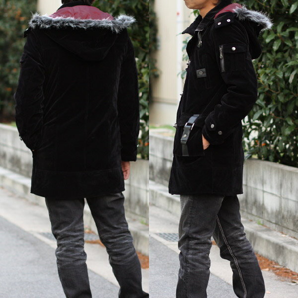 【送料無料】AUTHENTIC フロッキーベロアファイヤーマンハーフコート