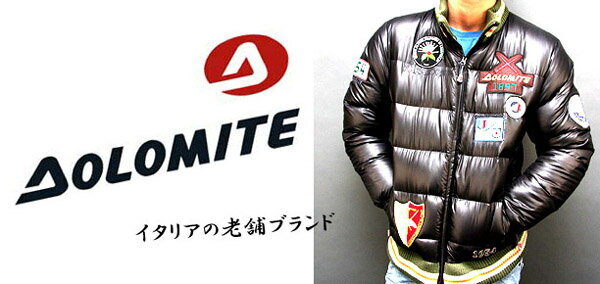 DOLOMITE エンブレムホワイトグースダウンジャケット