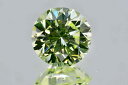 グリーンダイヤモンドライトイエローグリーンVS1高品質0.4カラットラウンドグリーンの輝きさん中央宝石研究所ソーティングつき