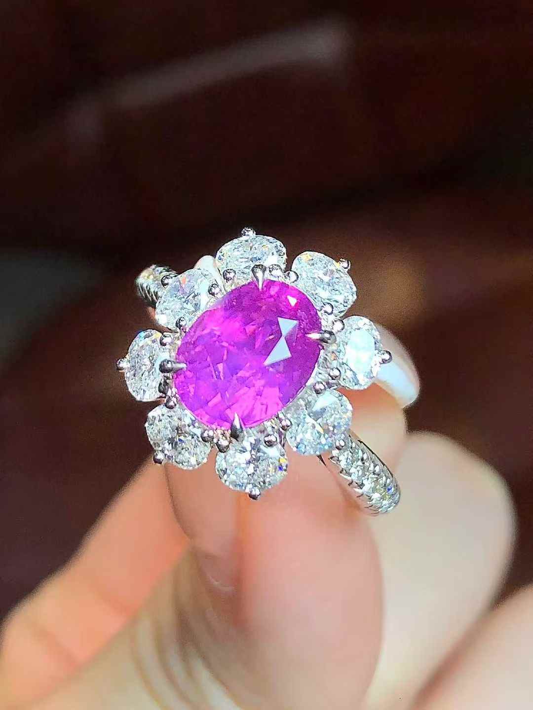 2.55ct 無処理 無焼 非加熱 ノーヒート ヴィヴィッドパープルサファイア 18Kリング diamond-c-10000321 Diamond Celeb サンプル画像2