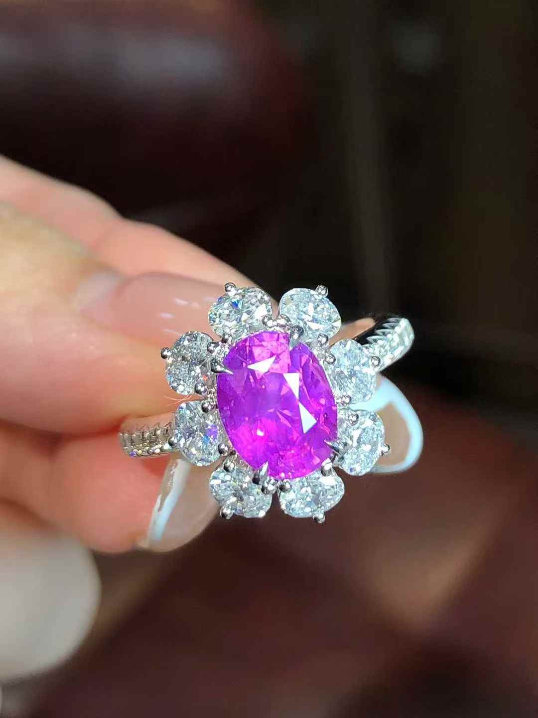 2.55ct 無処理 無焼 非加熱 ノーヒート ヴィヴィッドパープルサファイア 18Kリング diamond-c-10000321 Diamond Celeb サンプル画像3