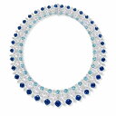 完全オーダーメイドジュエリー 無焼サファイア アクアマリン ネックレス ピアス セット