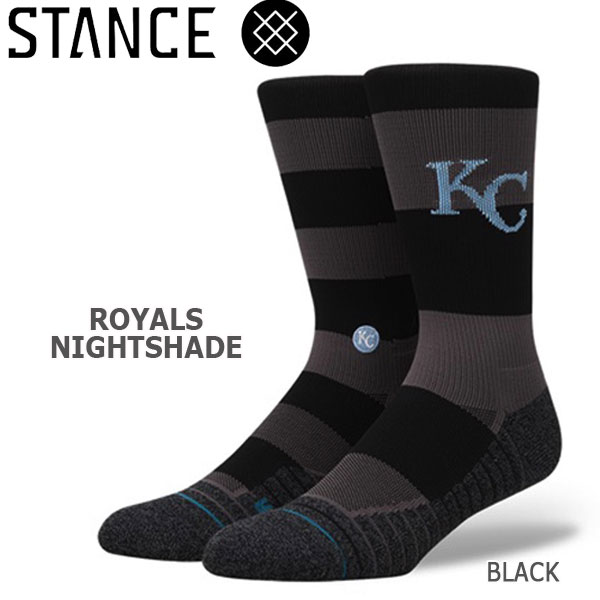 野球メジャーリーグ コラボ メンズ ソックス スタンス STANCE ROYALS NIGHTSHADE 靴下 ベースボール スポーツ オシャレ stc-fair メール便配送 【50BB】