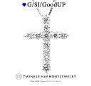 クロスネックレス THJ5%off×2倍!! 0.7ct プラチナ900 THJ 極上-elevenクロスネックレスD0.7ct 11石 高品質SIクラス以上 ネックレス プレゼント ベネチアンチェーン あずきチェーン