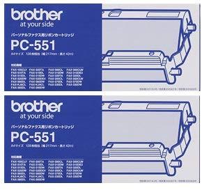 【まとめ買い】brother 普通紙ファクシミリ用カセット付きリボン PC-551 2個セット 【まとめ買い】brother 普通紙ファクシミリ用カセット付きリボン PC-551 2個セット