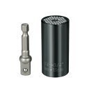 Mollytek 万能ソケット 多機能 ソケットレンチ セット2点セット ユニバーサルソケット 7~19mm 対応 修復ツール パワードリルアダプタセット(3)
