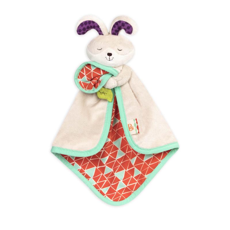 B. toys ベビーブランケット うさぎ おくるみ ぬいぐるみ ベビー用品 新生児 0歳以上 赤ちゃん 出産祝い プレゼント B. Snugglies - Fluffy Bunz