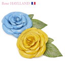 ブローチ ローズモチーフ ナチュラル バラモチーフ 大ぶり かわいい おしゃれ イエロー ブルー レディース ギフト 【ROSE HAYLLAND】ローズハイラ...