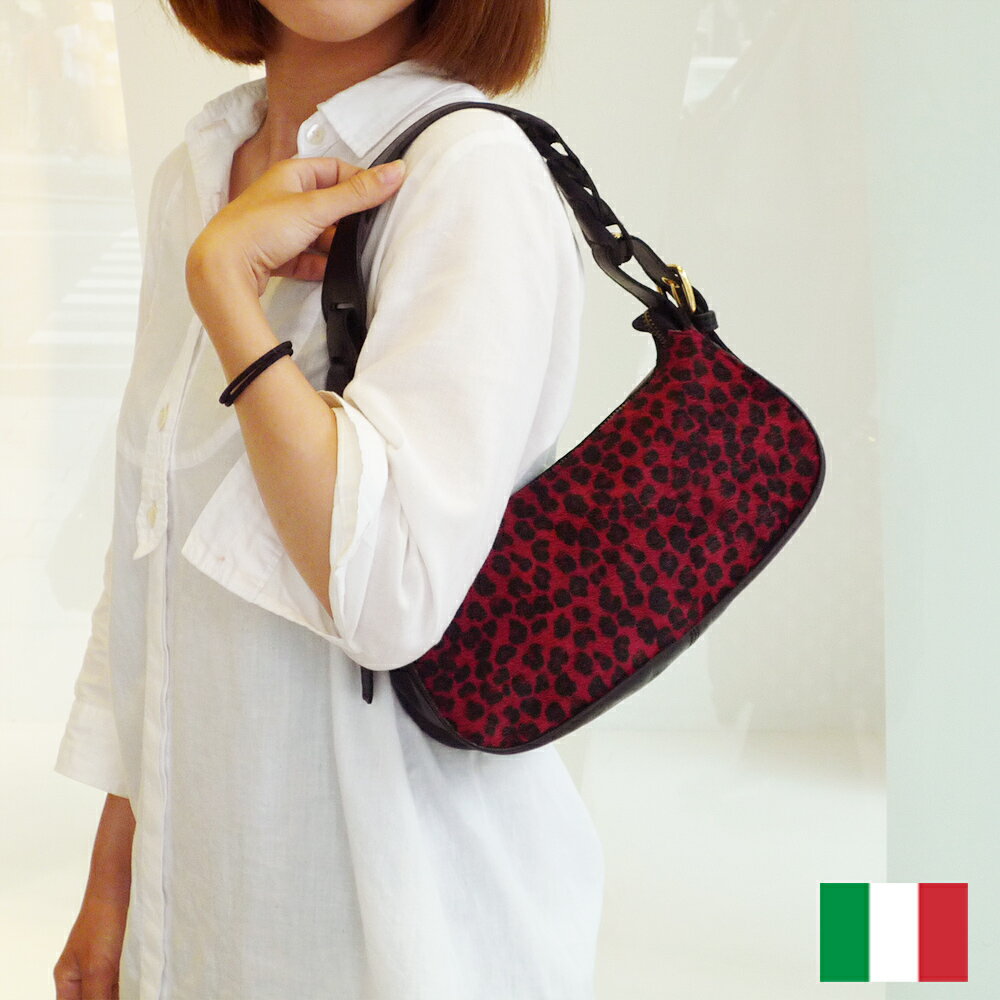 Rakuten - ミニバッグ 本革 ショルダーバッグ レディース ヒョウ柄 ハラコ イタリア製 ポニーレザー ミニショルダーバッグ スマホショルダー レオパード 軽い 軽量 斜めがけ 2WAY 豹柄 ブランド 40代 50代 母の日 ギフト プレゼント